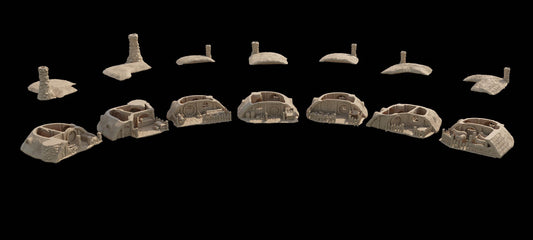 Hobbit Burrows Set | 28mm Scale Model Terrain | D&D TTRPG Playable 3D Printed Building | MiniatureLand