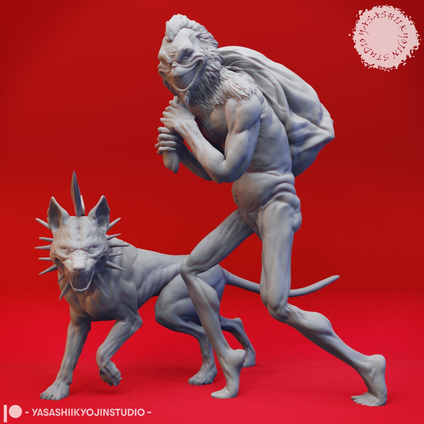 Grinch and Max | TABLETOP SCALE | TTRPG Monster Miniature | Yasashii Kyojin Studio