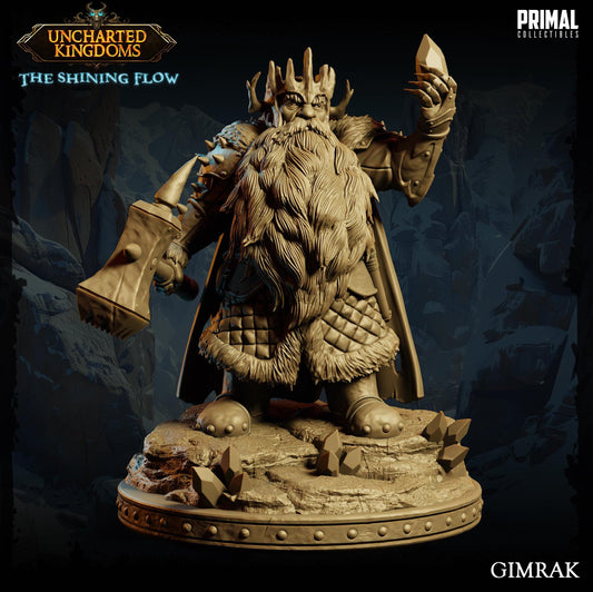 Dwarf King Gimrak | Tabletop Scale | TTRPG D&D Miniature | Primal Collectibles
