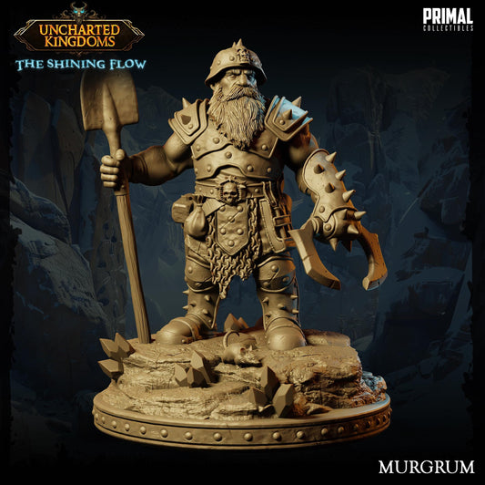 Dwarf Miner Murgrum | Tabletop Scale | TTRPG D&D Miniature | Primal Collectibles