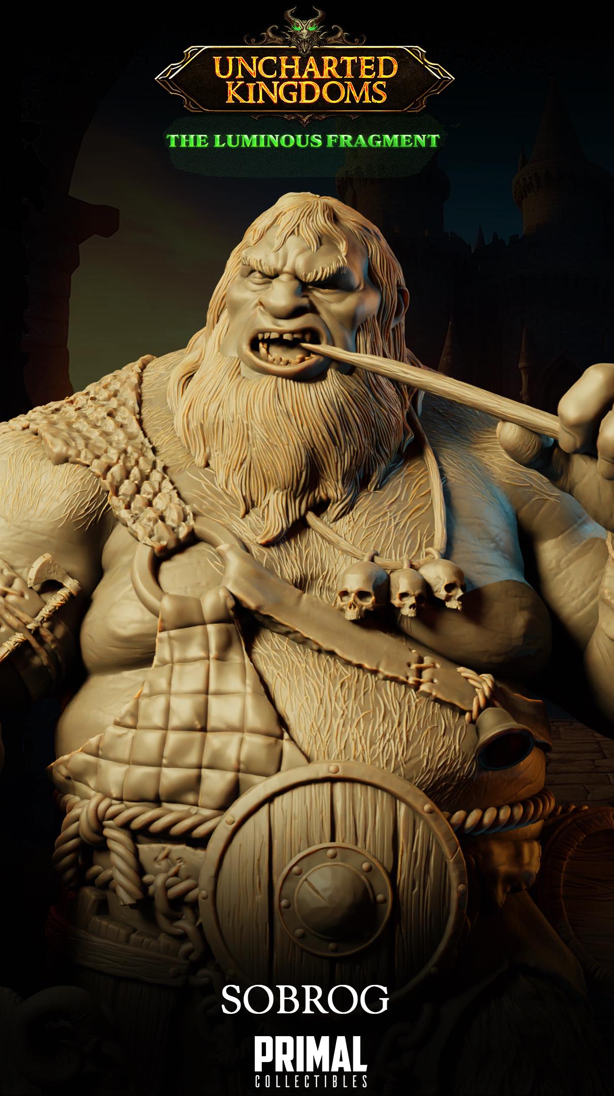Hill Giant Sobrog | Uncharted Kingdoms | TTRPG D&D Miniature | Primal Collectibles