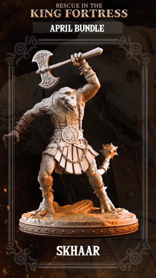 Reptile Skhaar Fimir | Tabletop Scale | TTRPG D&D Miniature | Primal Collectibles