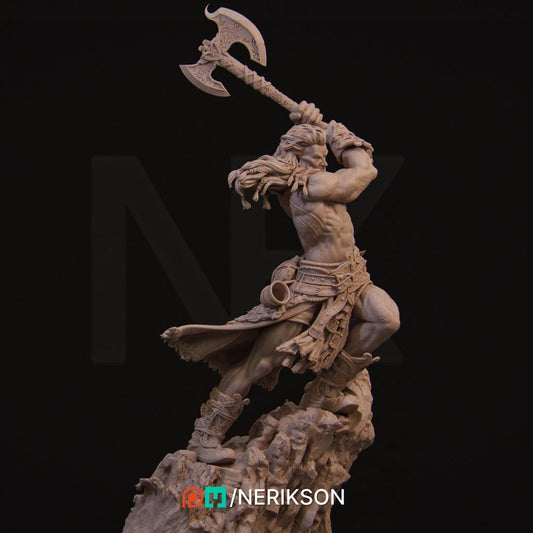 Ivar The Runic Warrior | Garage Resin Kit Statue | D&D TTRPG Fantasy Miniature | Nerikson