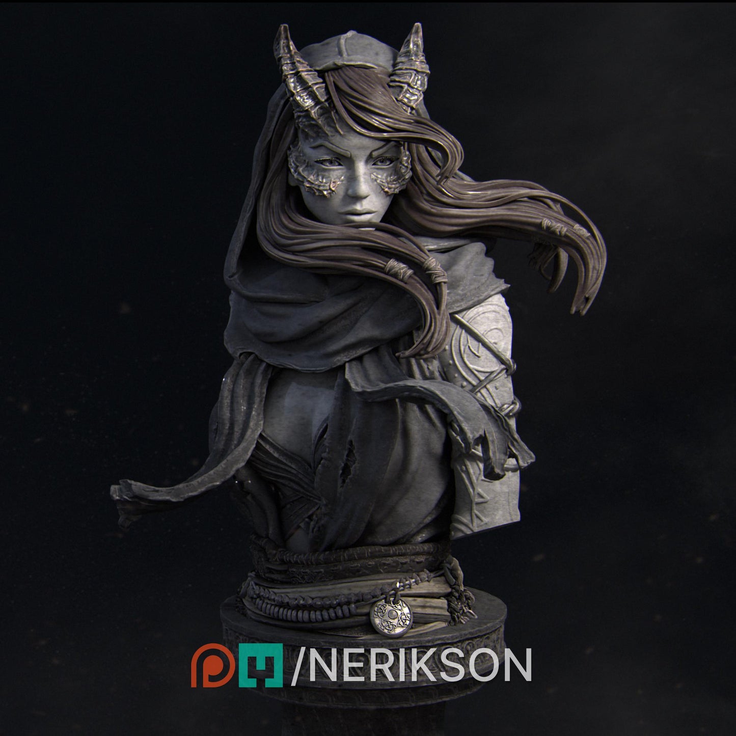 Rowena, the Wild Sorceress | Garage Resin Kit Statue | D&D TTRPG Fantasy Miniature | Nerikson