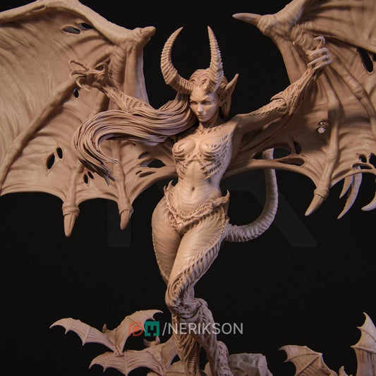 Rylana the Succubus | Garage Resin Kit Statue | D&D TTRPG Fantasy Miniature | Nerikson