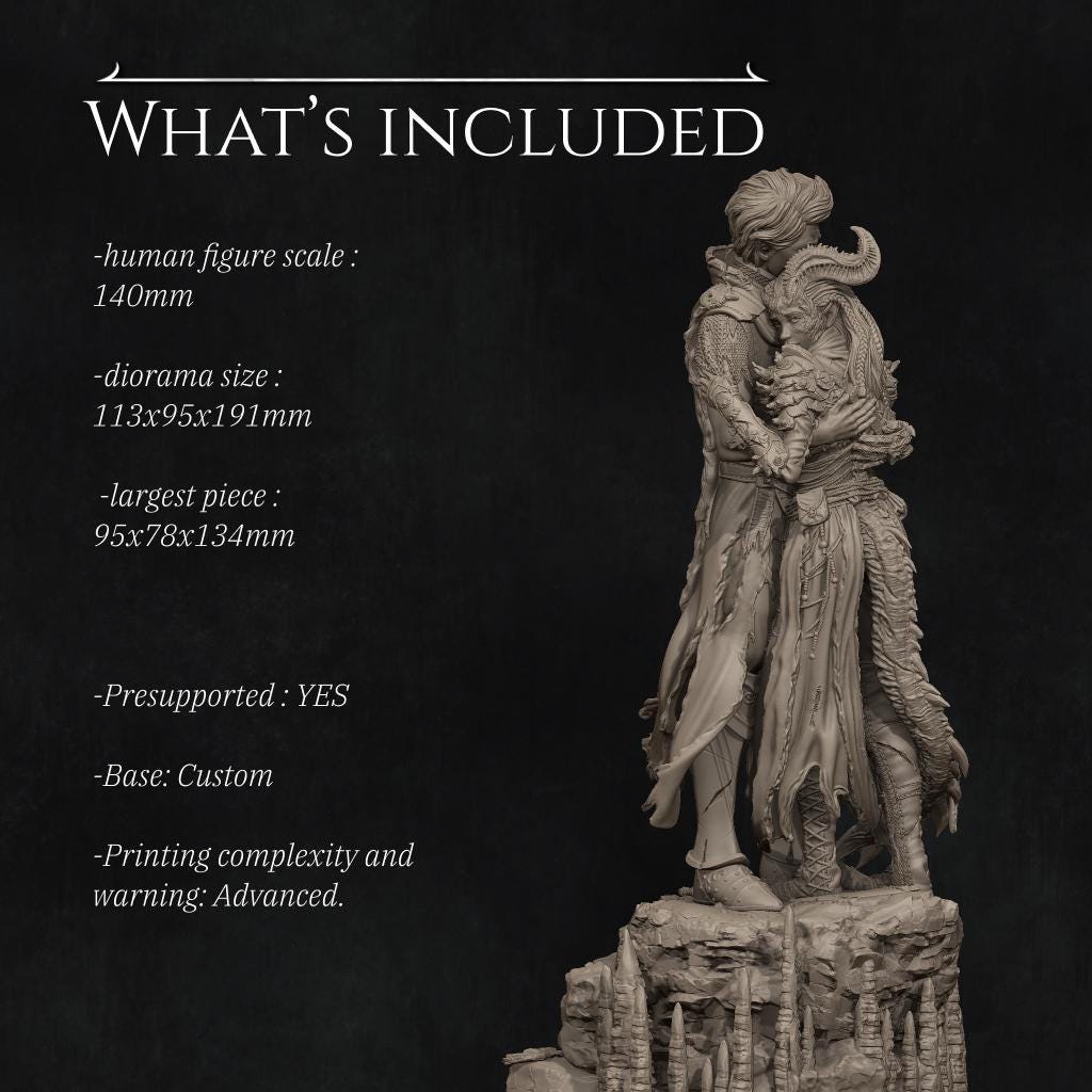 The Last Battle, Full Diorama | Garage Resin Kit Statue | D&D TTRPG Fantasy Miniature | Nerikson