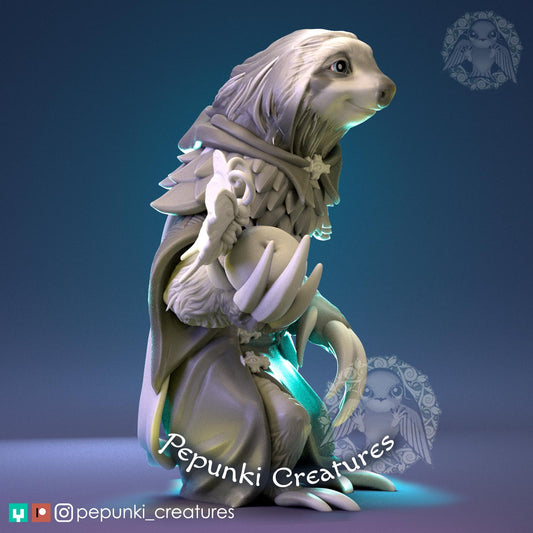 Sloth Family | Tabletop or Display Scale | D&D Humblewood TTRPG Miniature | Pepunki Creatures