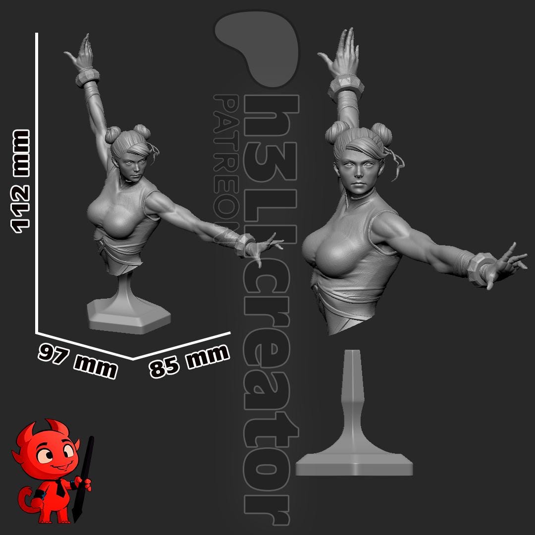 1:12 Martial Artist | Resin Garage Kit Figure Game Fan Art | h3LL creator