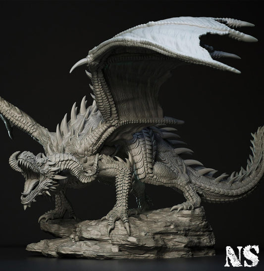 Young Red Dragon Roar | D&D Horror Fantasy | NS Miniatures