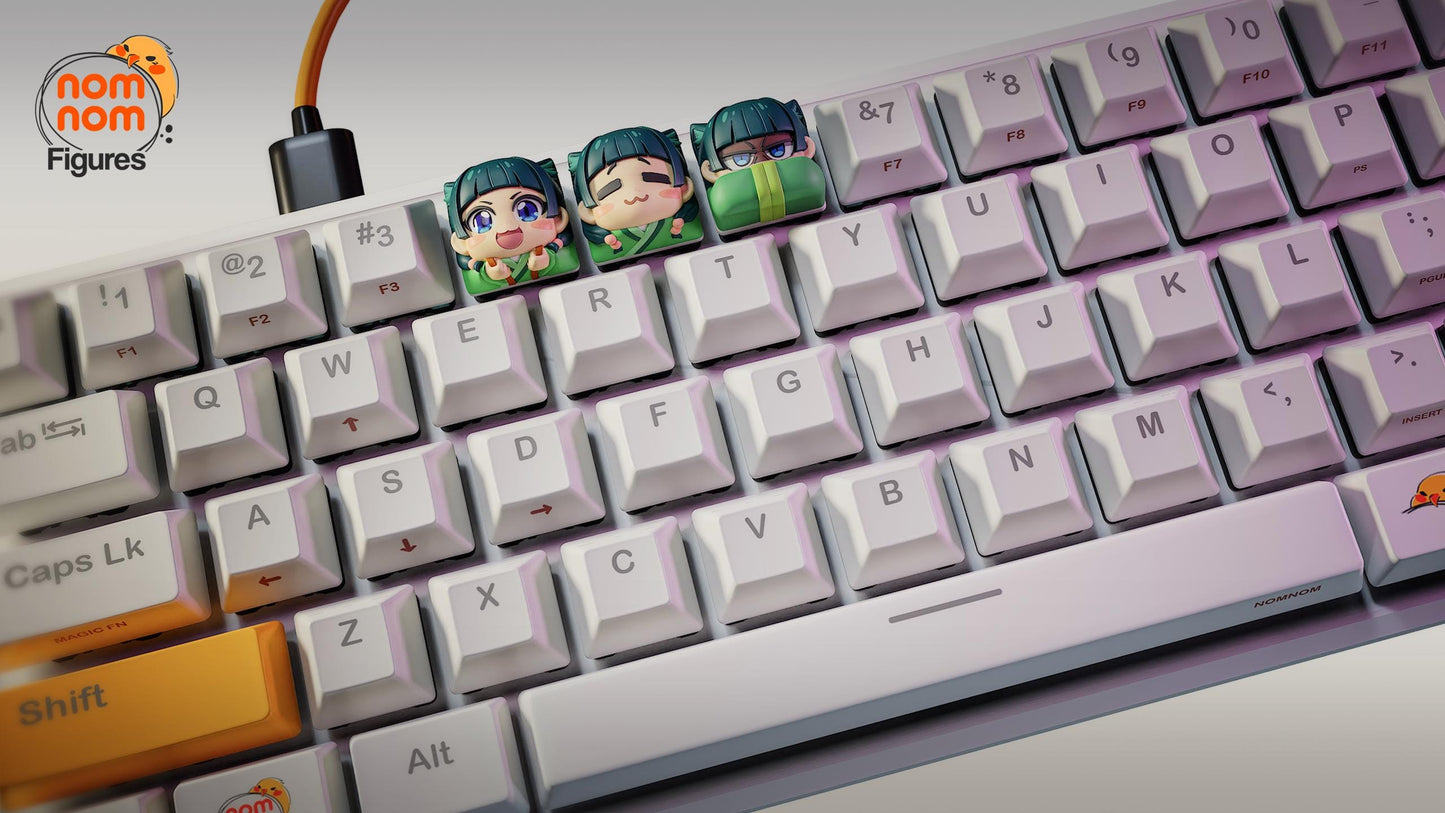 Keycaps - Pretty Healer | 3D Printed Resin Anime Fan Art | Nomnom Figures