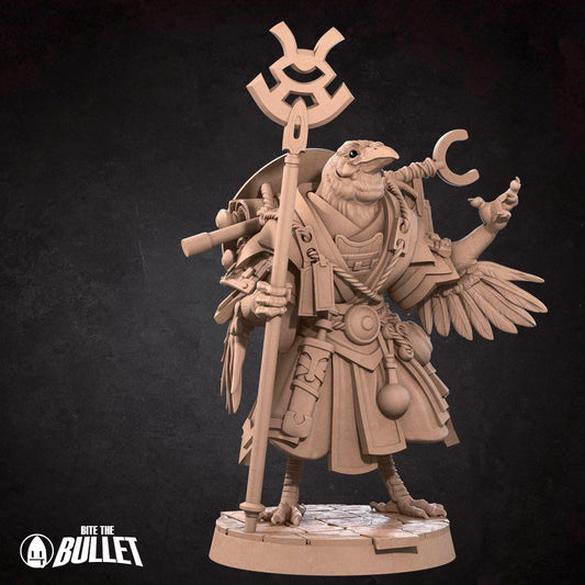 Tengu Oracle | TABLETOP SCALE | D&D Pathfinder TTRPG Miniature | Bite the Bullet