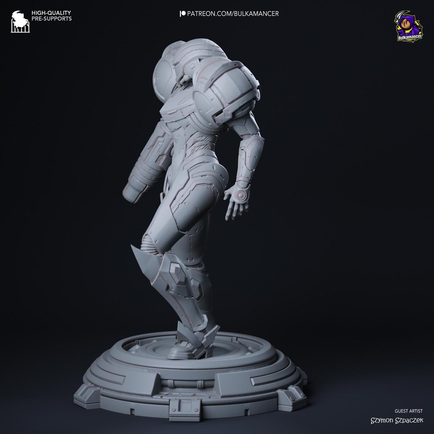 Intergalactic Bounty Hunter | Resin Garage Kit Sculpture Anime Video Game Fan Art Statue | Bulkamancer Sculpts