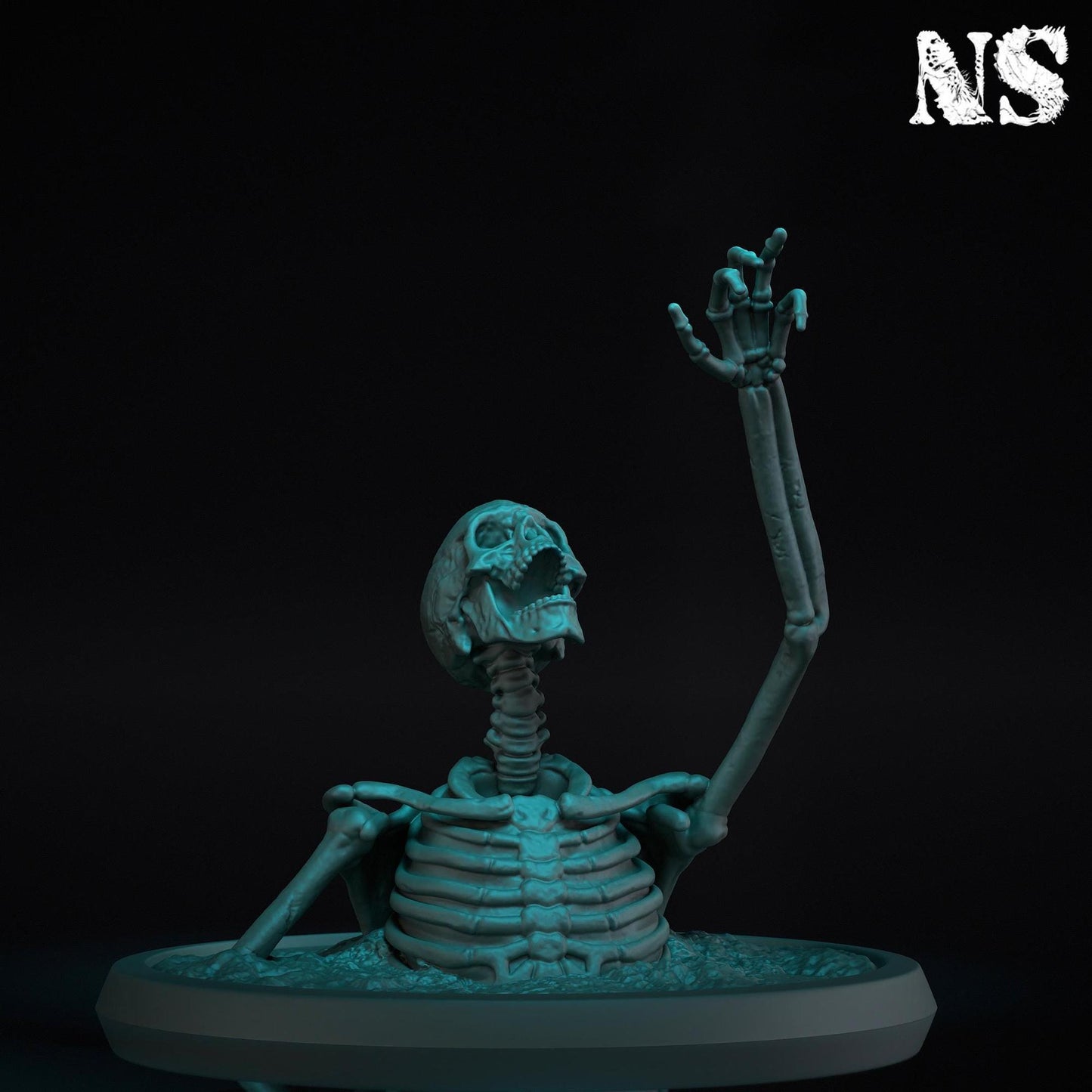 Death Knight and Rising Skeletons | D&D Horror Fantasy Collection | NS Miniatures
