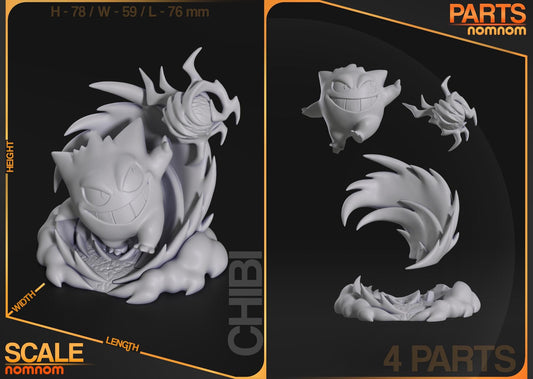 Ghost Type | Resin Garage Kit Figure Anime Game Fan Art | Nomnom Figures
