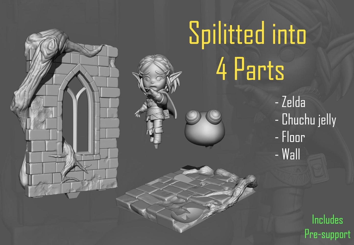 Chibi Jelly Princess | Resin Garage Kit Figure Game Fan Art | Nomnom Figures