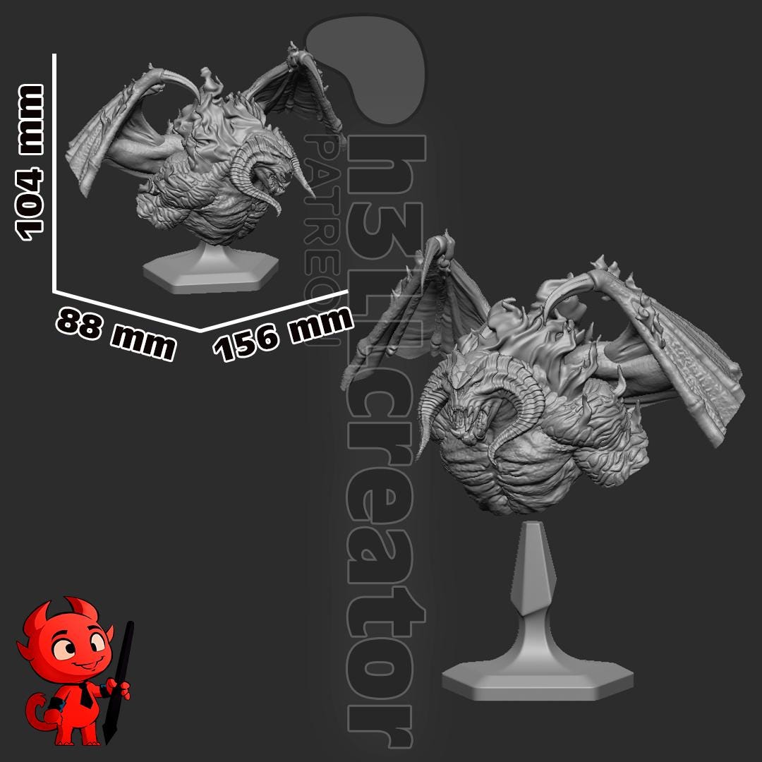 1:12 Fiery Shadow Demon | Resin Garage Kit Figure Movie Book Fan Art | h3LL creator