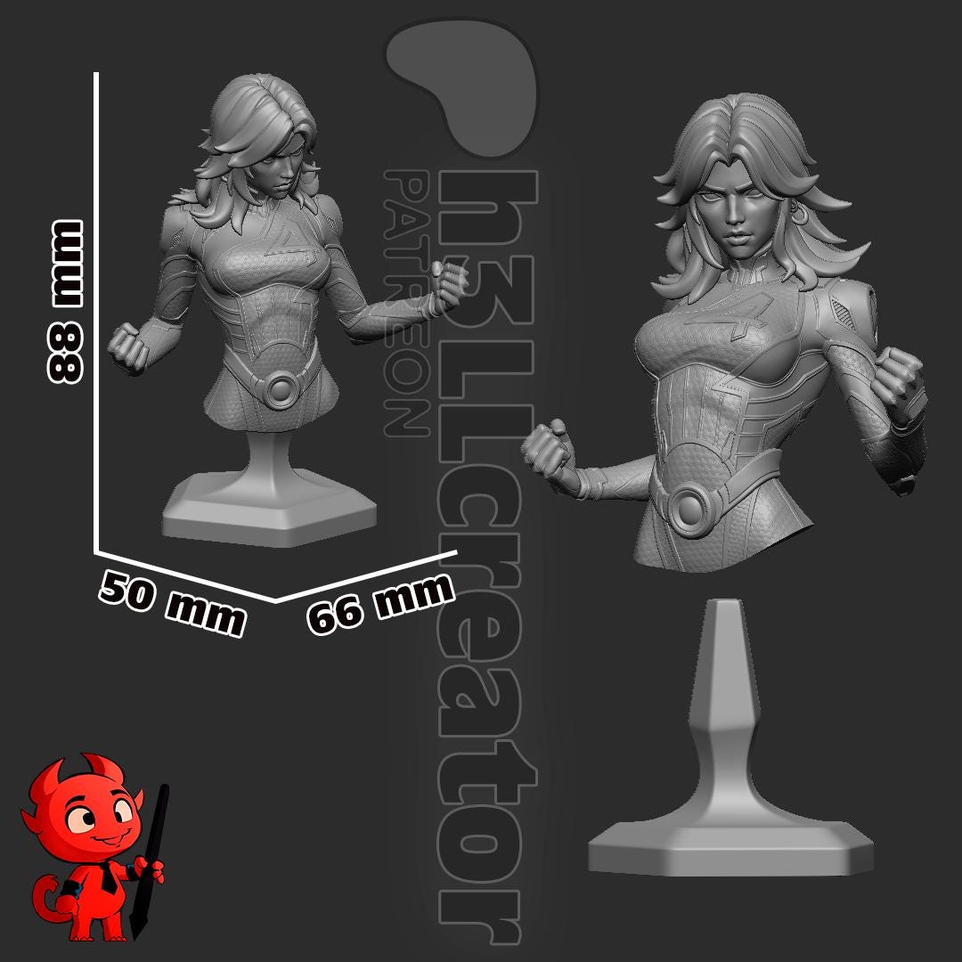 1:12 Invisible Heroine | Resin Garage Kit Figure Game Comic Fan Art | h3LL creator