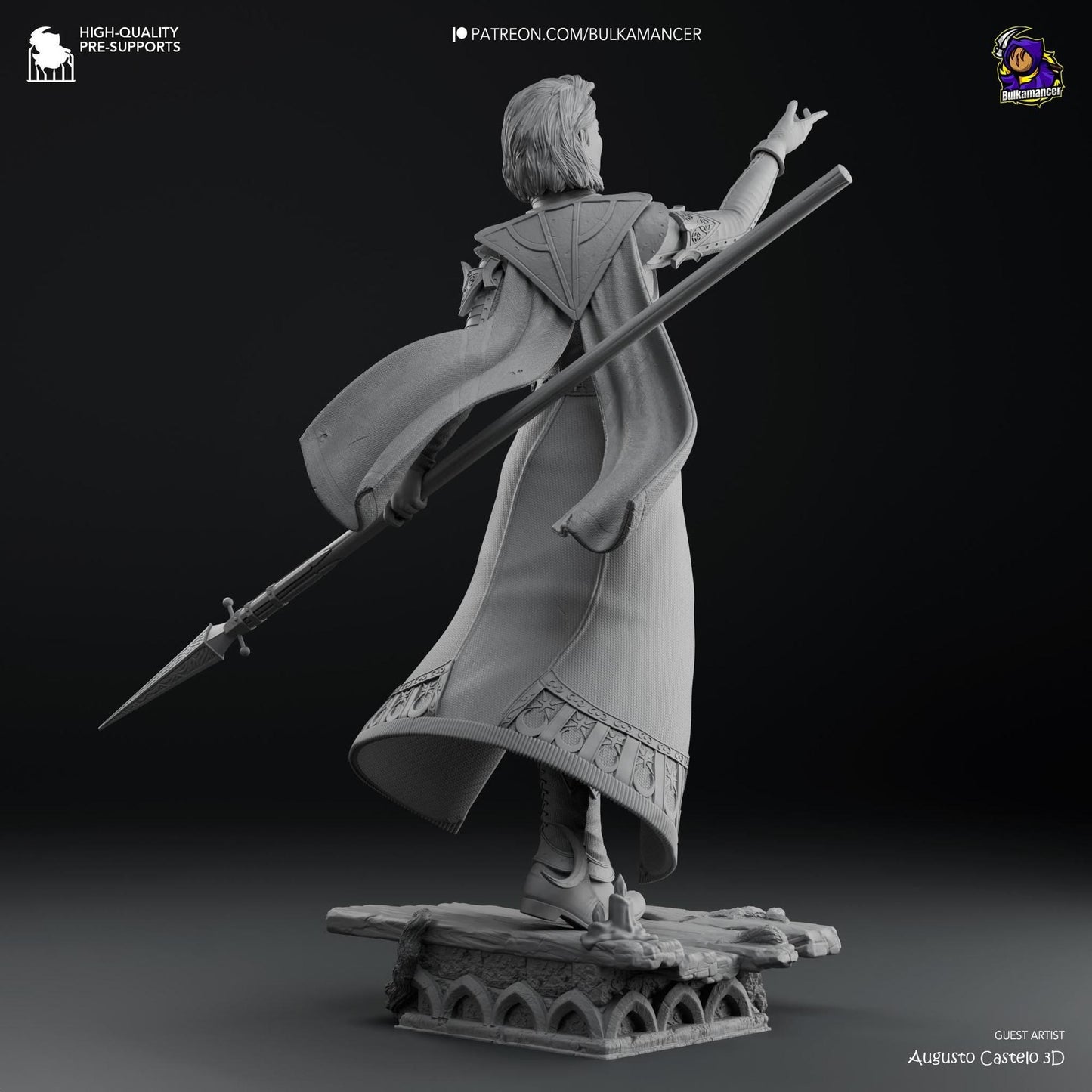 Moon Cleric | Resin Garage Kit Sculpture Anime Video Game Fan Art Statue | Bulkamancer Sculpts