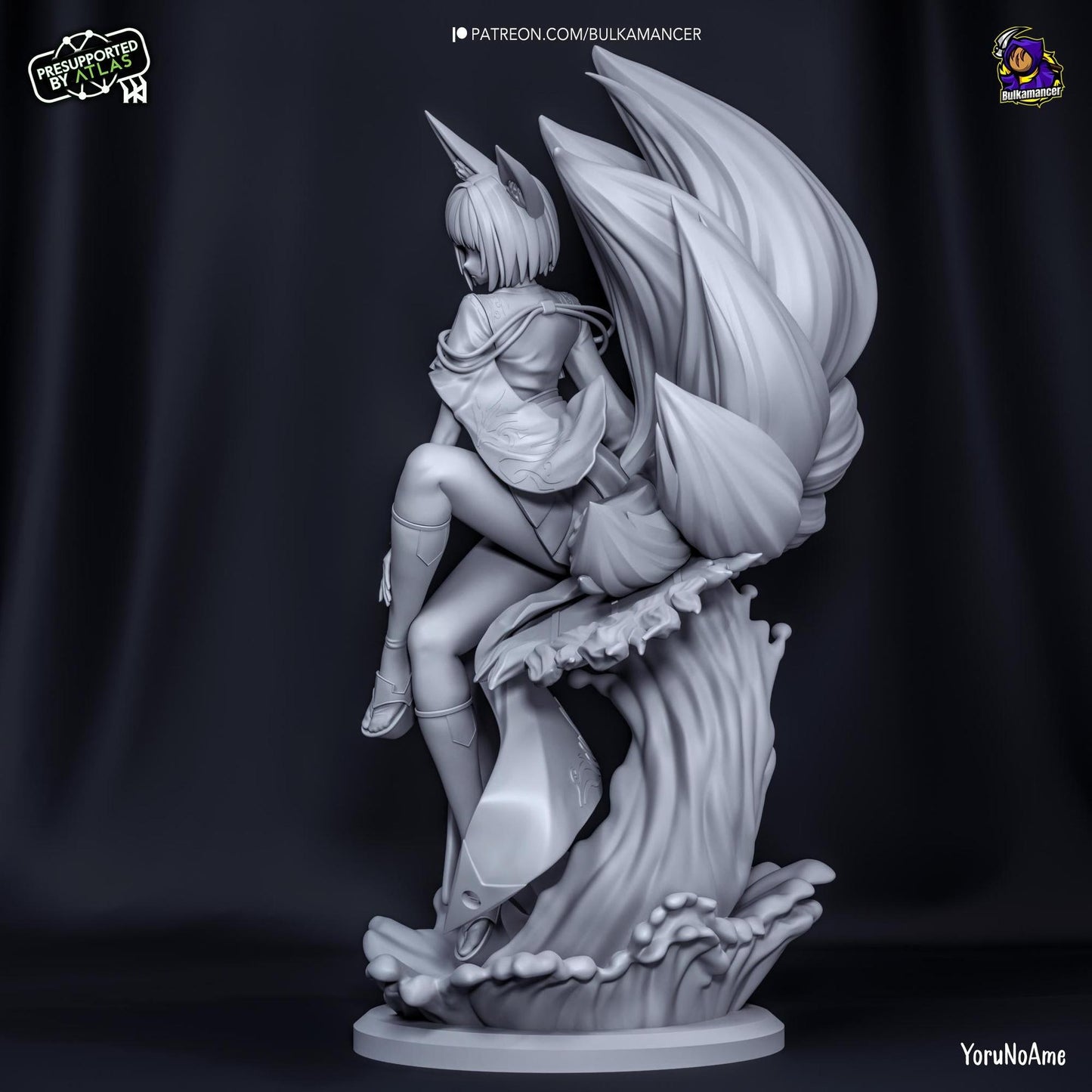 Righteous Kitsune | Resin Garage Kit Sculpture Anime Video Game Fan Art Statue | Bulkamancer Sculpts