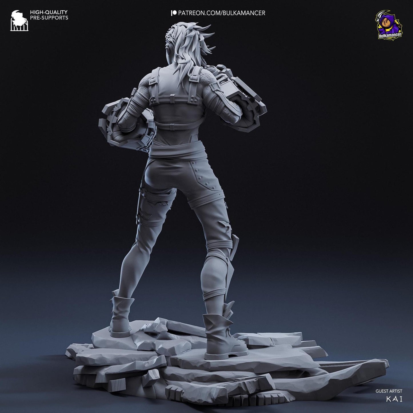 Victorious Brawler | Resin Garage Kit Sculpture Anime Video Game Fan Art Statue | Bulkamancer Sculpts