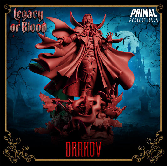 Vampire Lord Drakov | Legacy of Blood | Tabletop Scale | TTRPG D&D Miniature | Primal Collectibles