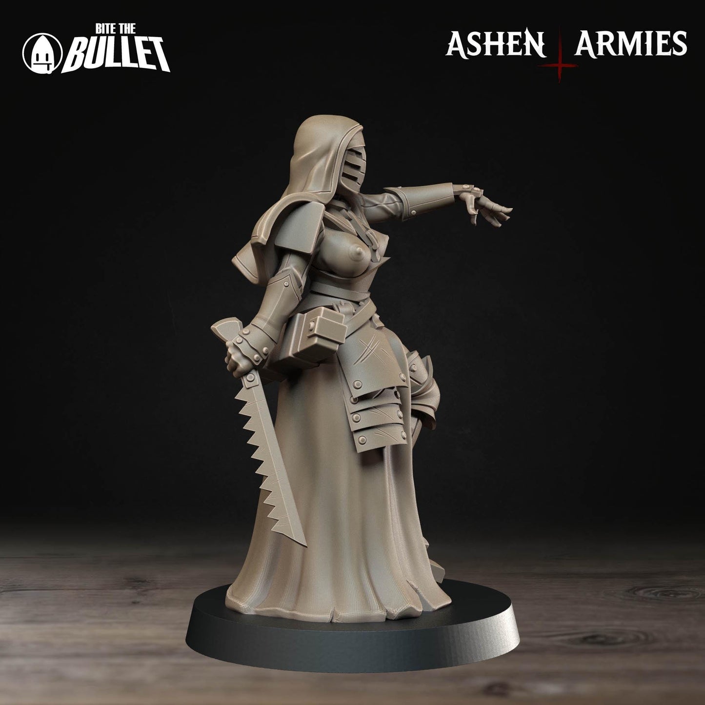 Exxotic Combat Medic, Sanctified Legion | Pinup SFW NSFW Model Miniature | Bite the Bullet