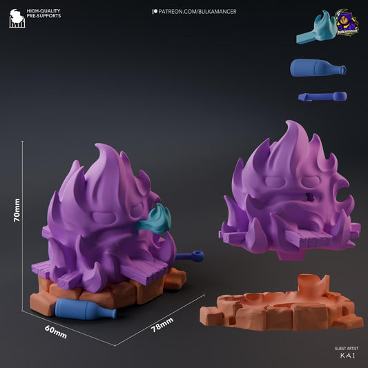 Domestic Fire Demon | Resin Garage Kit Sculpture Anime Video Game Fan Art Statue | Bulkamancer Sculpts