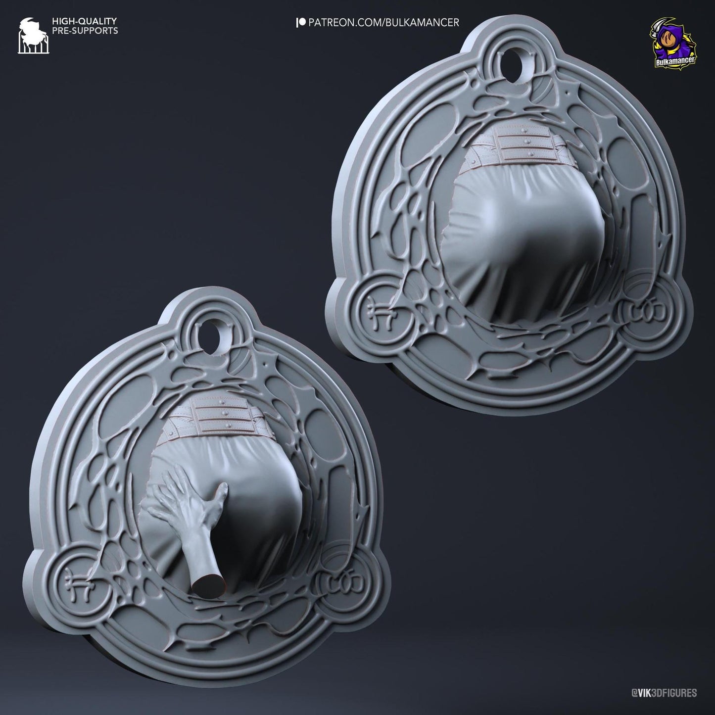 Gale Butt Ornament Pendant | Resin Garage Kit Sculpture Anime Video Game Fan Art Statue | Bulkamancer Sculpts