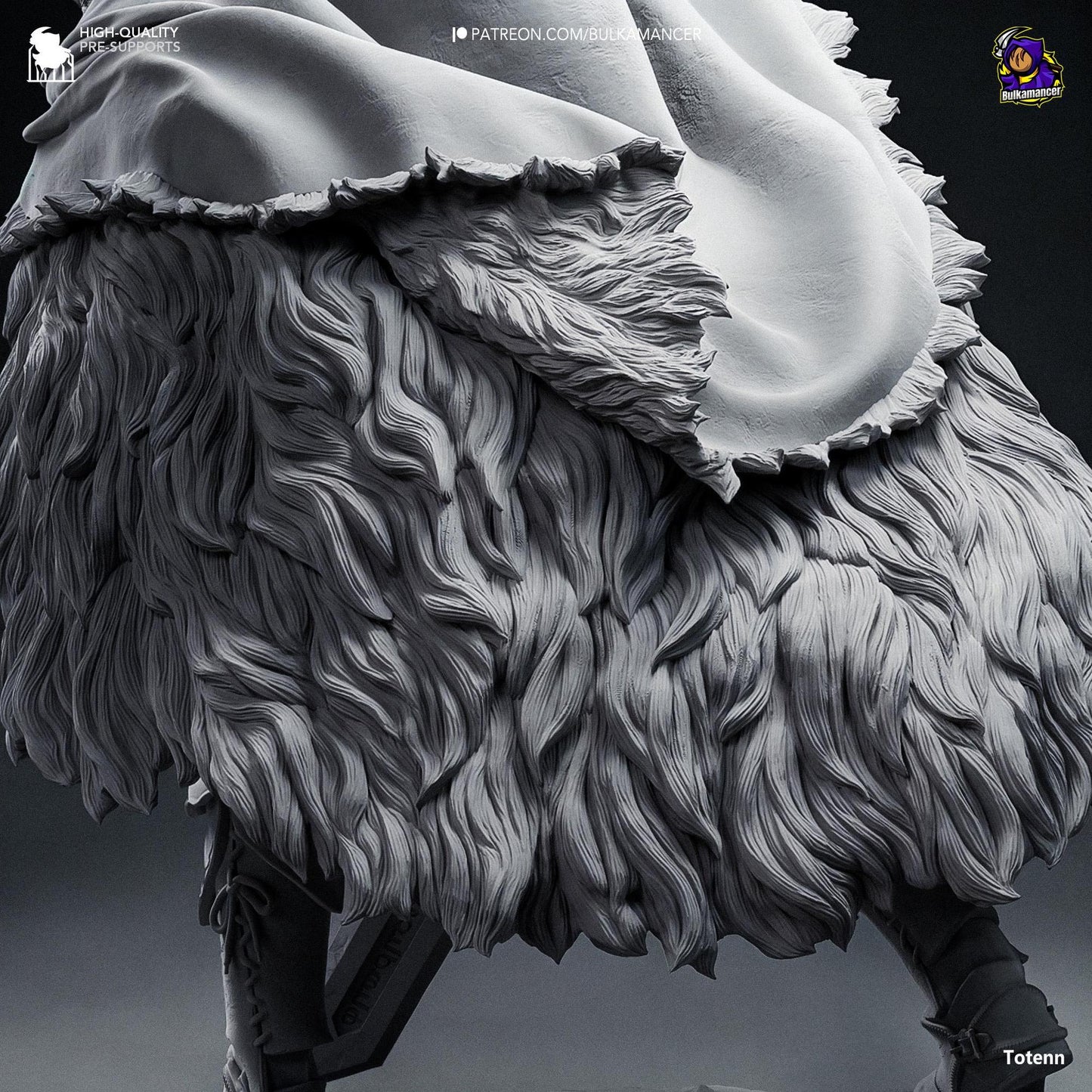 Half-Wolf Shadow | Resin Garage Kit Sculpture Anime Video Game Fan Art Statue | Bulkamancer Sculpts