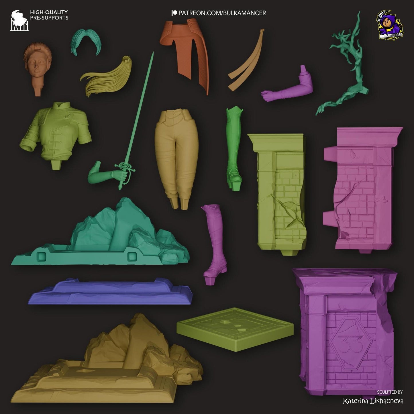 33rd Expedition Fencer | Resin Garage Kit Figure Game Fan Art | Bulkamancer Sculpts