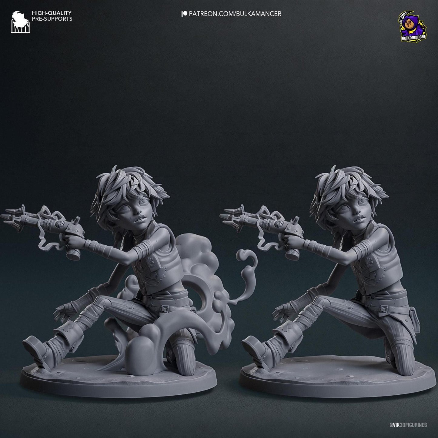 Mute Sidekick | 3D Print Garage Kit Anime Fan Art Statue | Bulkamancer Sculpts