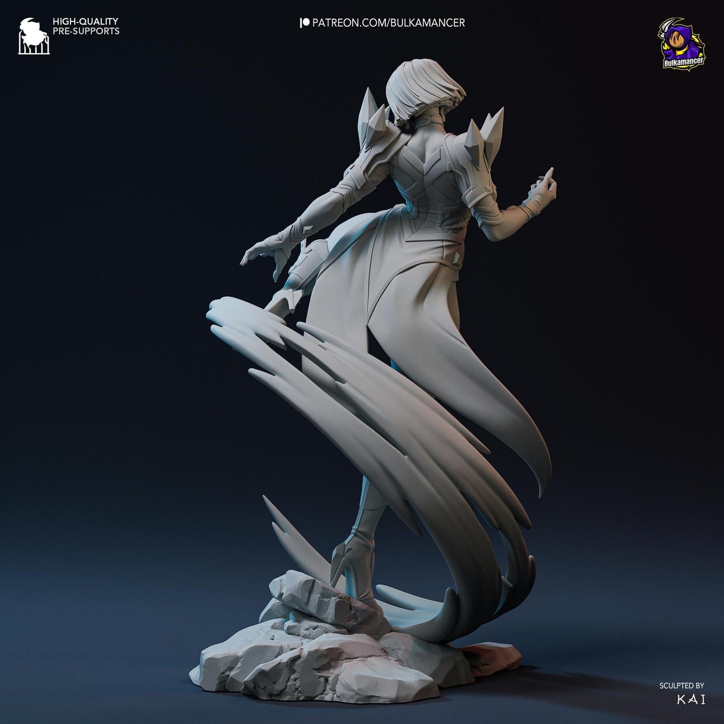 White Queen | Resin Garage Kit Sculpture Anime Video Game Fan Art Statue | Bulkamancer Sculpts