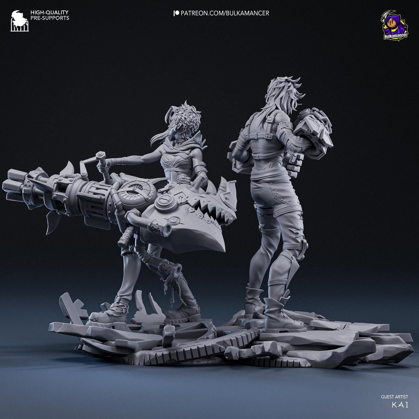 Arcane Diorama | Resin Garage Kit Sculpture Anime Video Game Fan Art Statue | Bulkamancer Sculpts