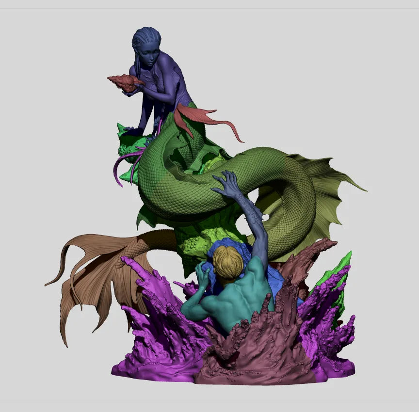 1:12 Mermaid | 3D Printed Resin Garage Kit Figure | CA 3D Studios