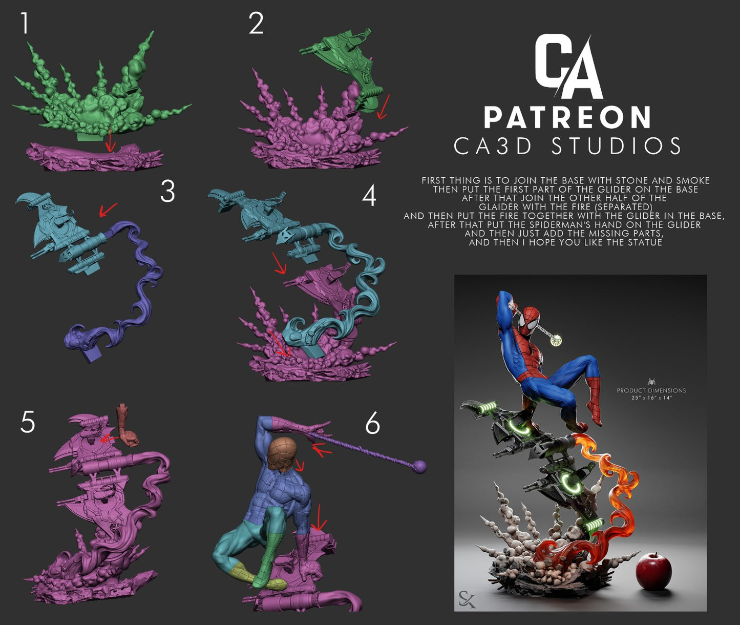 1:12 Friendly Neighborhood Hero | 3D Printed Resin Garage Kit Figure | CA 3D Studios