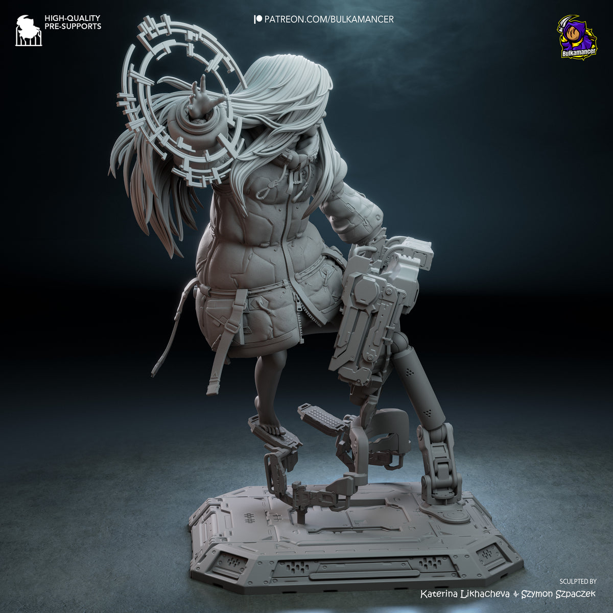 Lunar Android | Resin Garage Kit Figure | Bulkamancer Sculpts