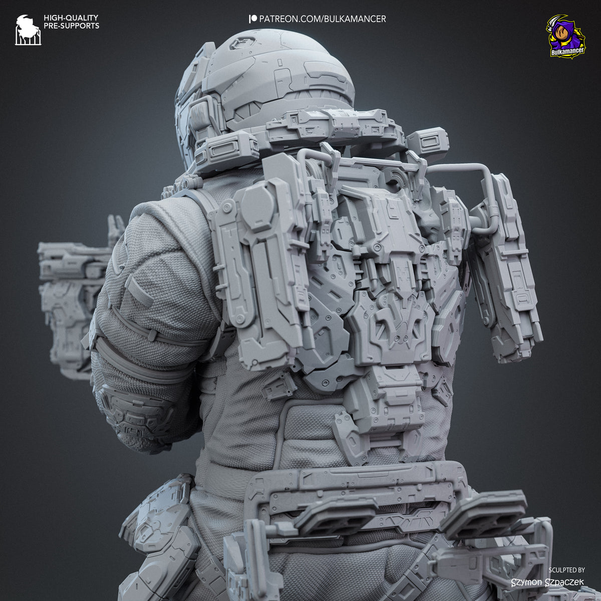Lunar Engineer | Resin Garage Kit Figure | Bulkamancer Sculpts