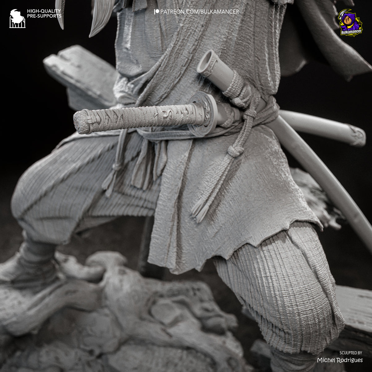 Master Swordsman | Resin Garage Kit Figure | Bulkamancer Sculpts