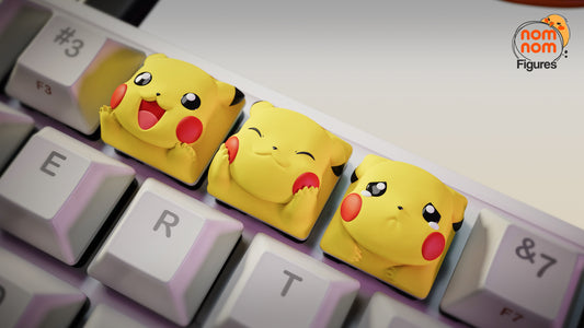 Keycaps - Electric Starter | 3D Printed Resin Anime Fan Art | Nomnom Figures