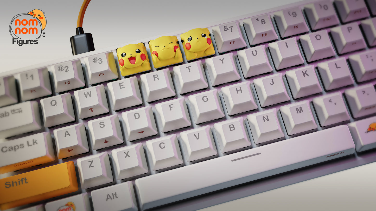 Keycaps - Electric Starter | 3D Printed Resin Anime Fan Art | Nomnom Figures