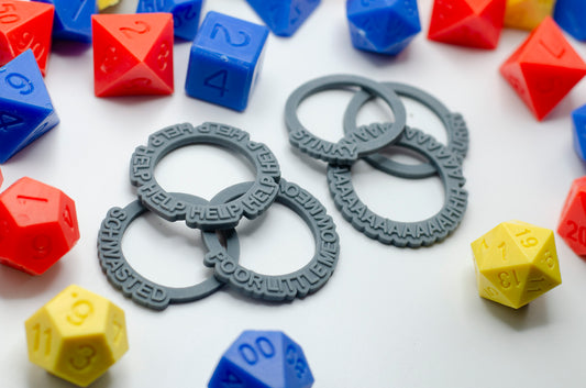 12 Novelty Status Rings | D&D TTRPG Game Accessory | Found Family Adventurecrafts