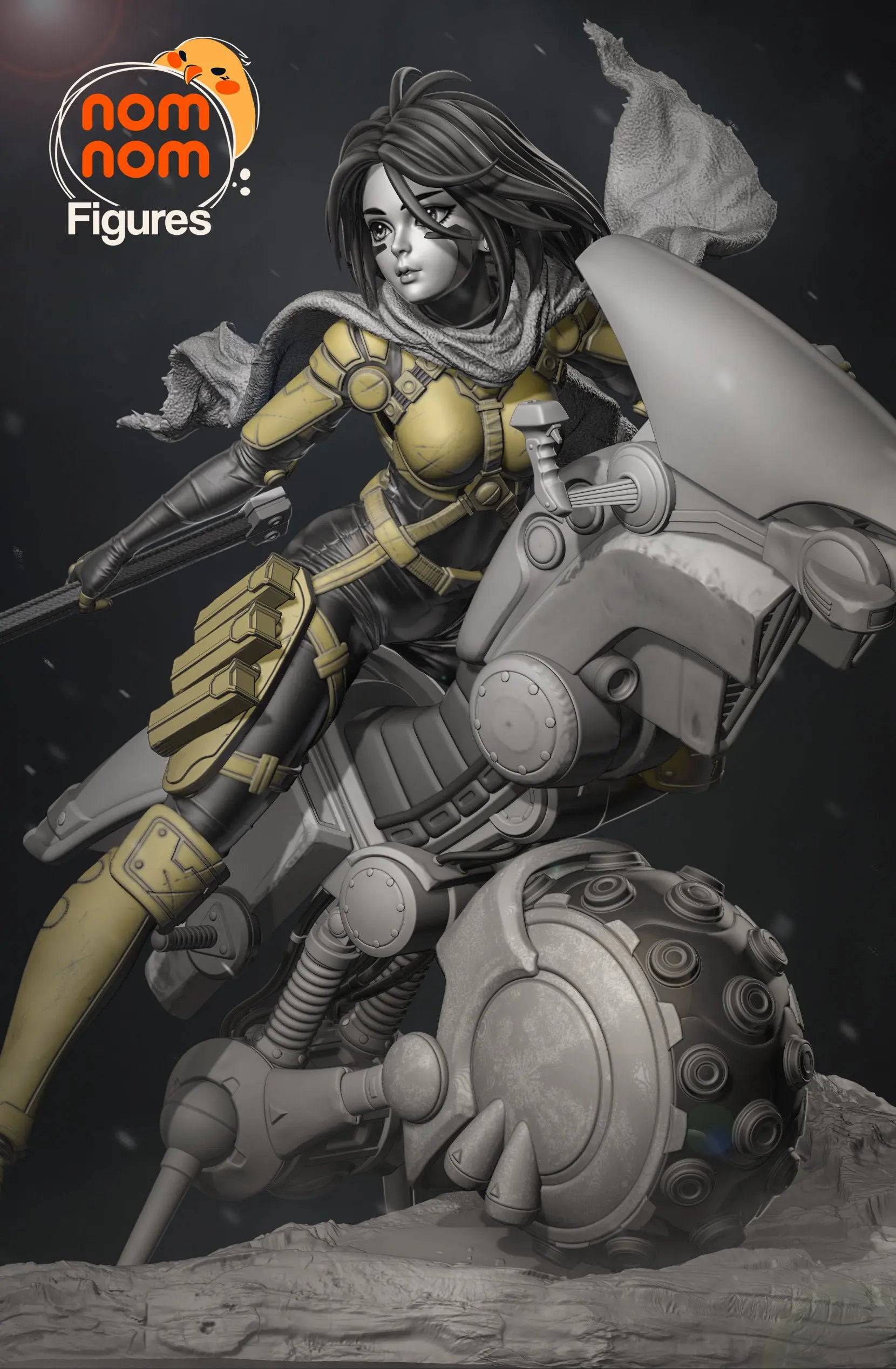 Battle Angel | Resin Garage Kit Sculpture Anime Video Game Fan Art Statue |  Nomnom Figures Garage Kit Tattles Told 3D