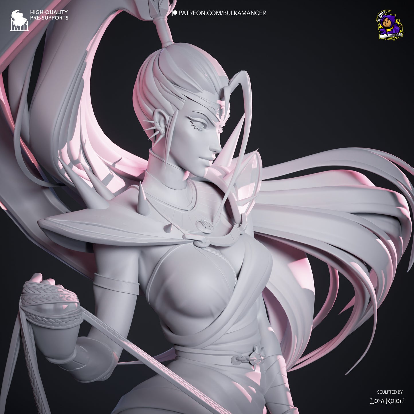 Whip of the Furies | Resin Garage Kit Figure Game Fan Art | Bulkamancer Sculpts