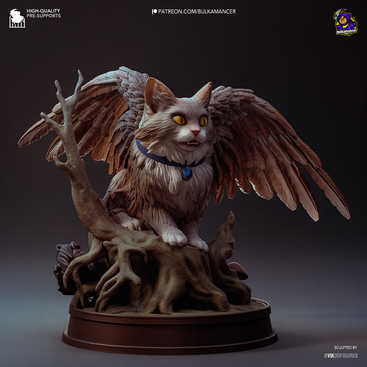 Winged Cat | Resin Garage Kit Figure Game Fan Art | Bulkamancer Sculpts