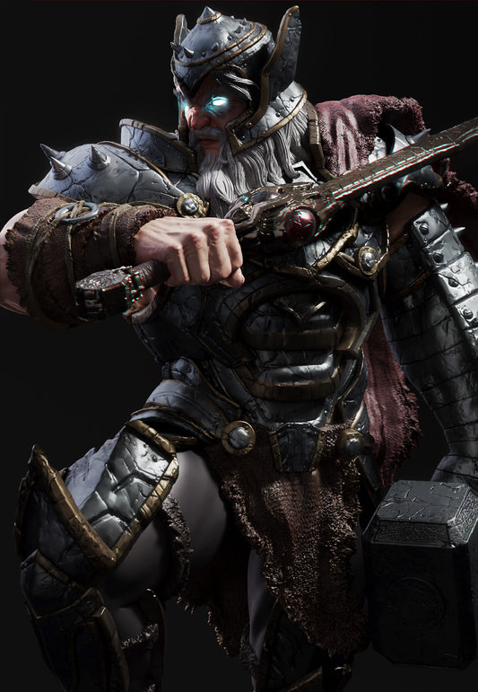 1:12 Lightning-Wielding Ruler | 3D Printed Resin Garage Kit Figure | CA 3D Studios