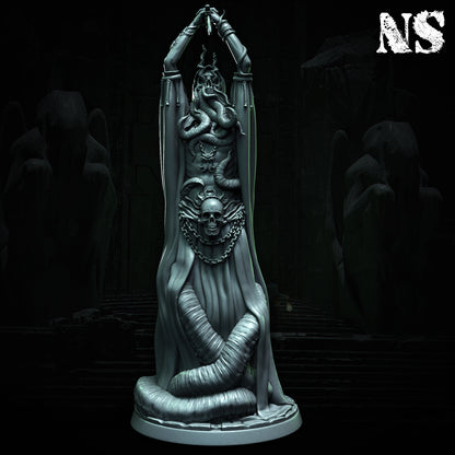 Cult of Cthulhu The Great Offering 75mm | Cultist, Lovecraft, Elder God, Altar | D&D Cosmic Horror Fantasy | NS Miniatures