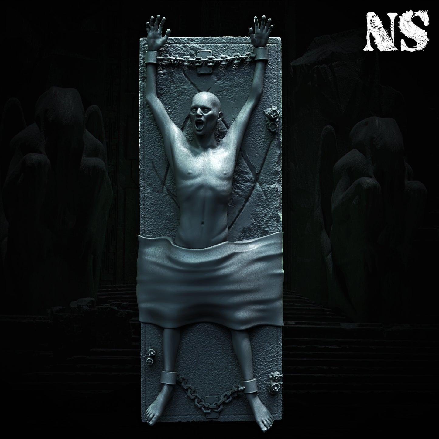 Cult of Cthulhu The Great Offering 75mm | Cultist, Lovecraft, Elder God, Altar | D&D Cosmic Horror Fantasy | NS Miniatures