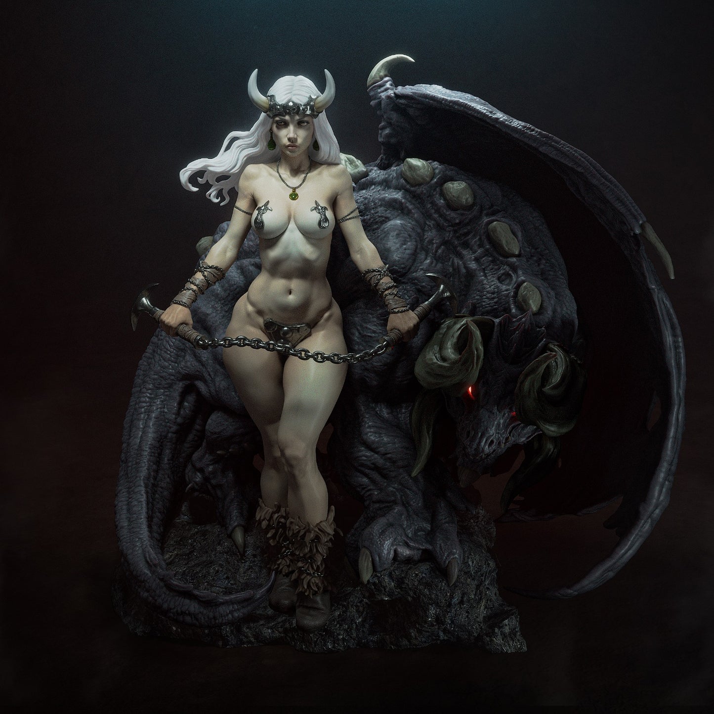 1:12 Demon Queen | 3D Printed Resin Garage Kit Figure | CA 3D Studios