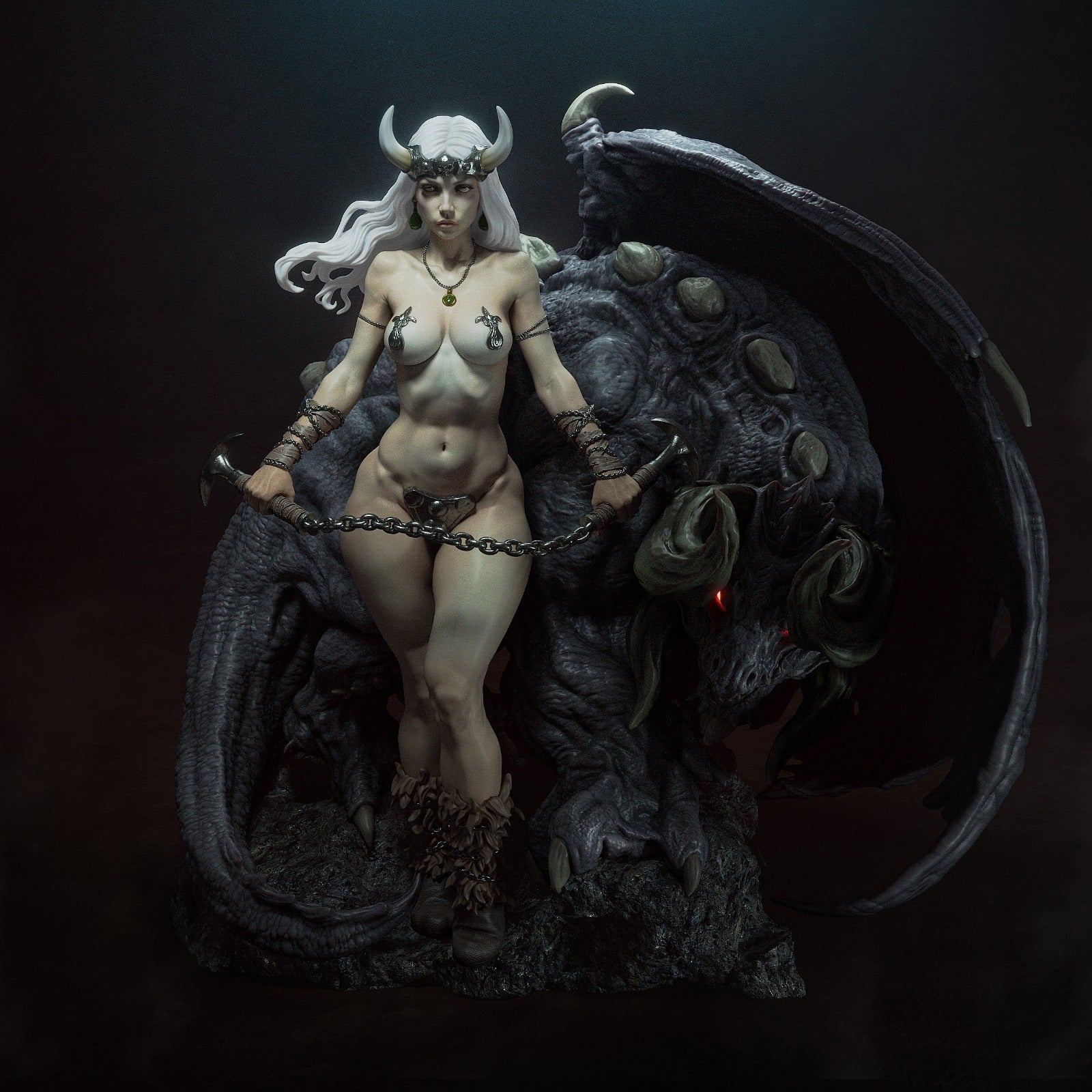 1:12 Demon Queen | 3D Printed Resin Garage Kit Figure | CA 3D Studios