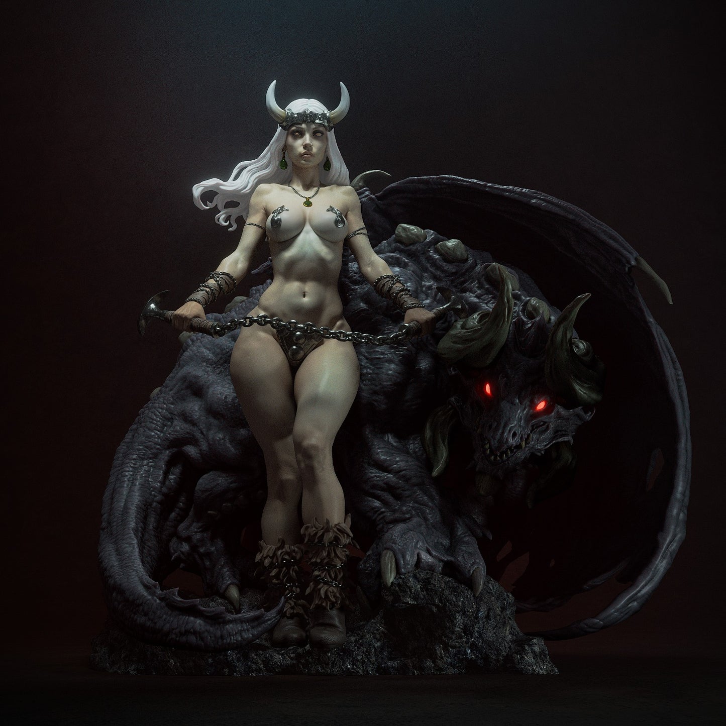 1:12 Demon Queen | 3D Printed Resin Garage Kit Figure | CA 3D Studios